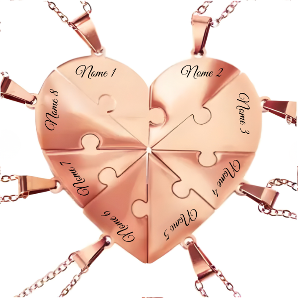 Unione™ - Collana puzzle personalizzata famiglia