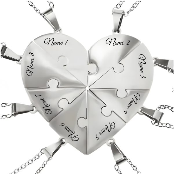 Unione™ - Collana puzzle personalizzata famiglia