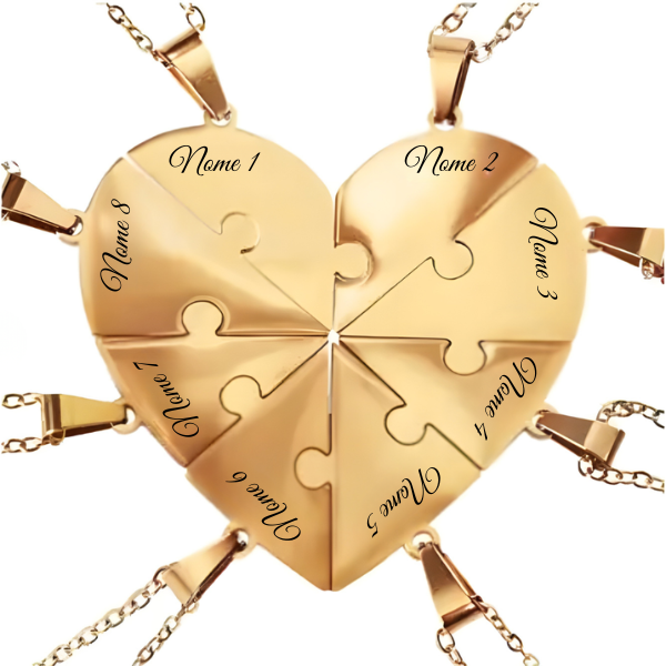 Unione™ - Collana puzzle personalizzata famiglia