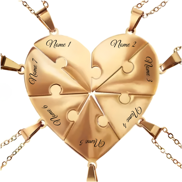 Unione™ - Collana puzzle personalizzata famiglia