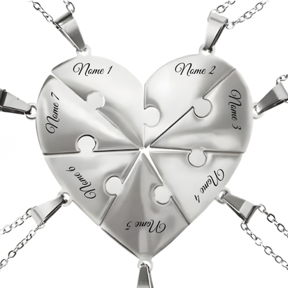 Unione™ - Collana puzzle personalizzata famiglia
