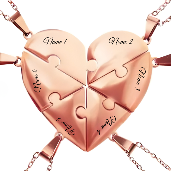 Unione™ - Collana puzzle personalizzata famiglia