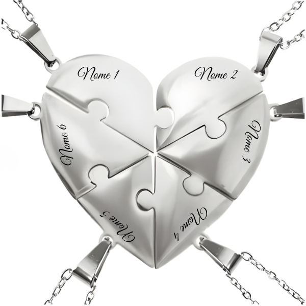 Unione™ - Collana puzzle personalizzata famiglia
