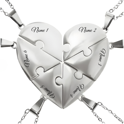 Unione™ - Collana puzzle personalizzata famiglia