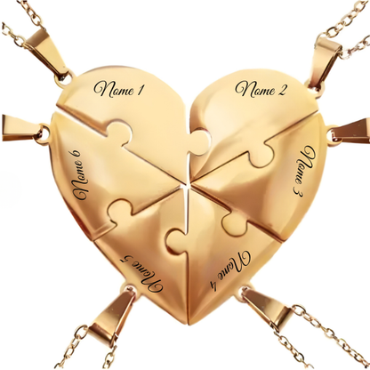 Unione™ - Collana puzzle personalizzata famiglia
