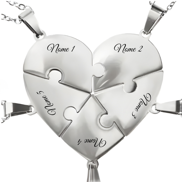 Unione™ - Collana puzzle personalizzata famiglia