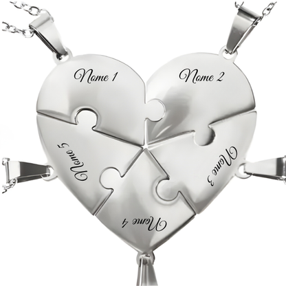 Unione™ - Collana puzzle personalizzata famiglia