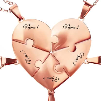 Unione™ - Collana puzzle personalizzata famiglia