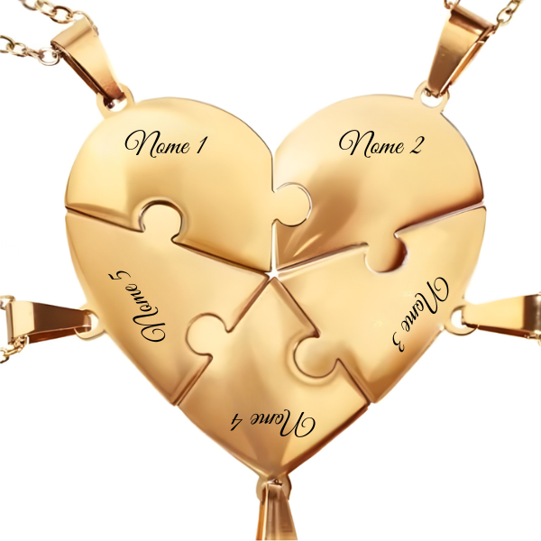 Unione™ - Collana puzzle personalizzata famiglia