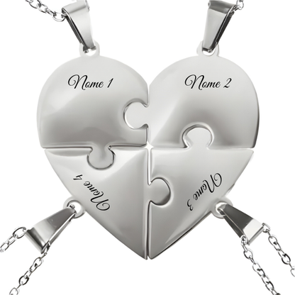 Unione™ - Collana puzzle personalizzata famiglia