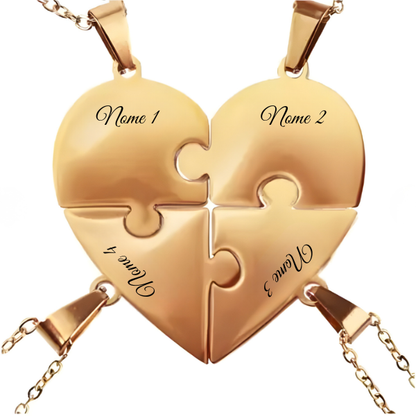 Unione™ - Collana puzzle personalizzata famiglia