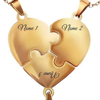 Unione™ - Collana puzzle personalizzata famiglia