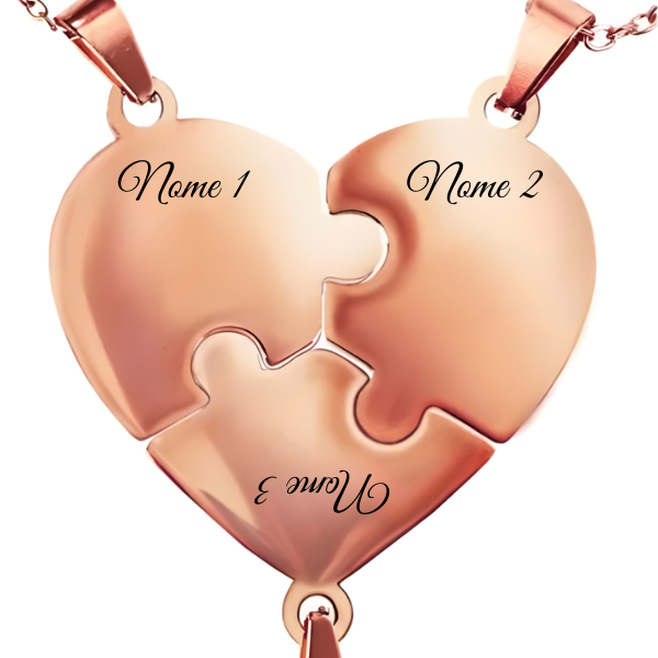 Unione™ - Collana puzzle personalizzata famiglia