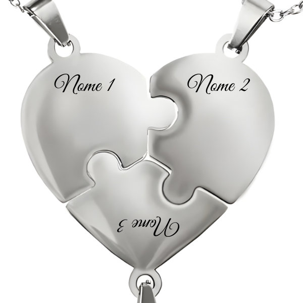 Unione™ - Collana puzzle personalizzata famiglia