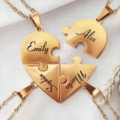Unione™ - Collana puzzle personalizzata famiglia