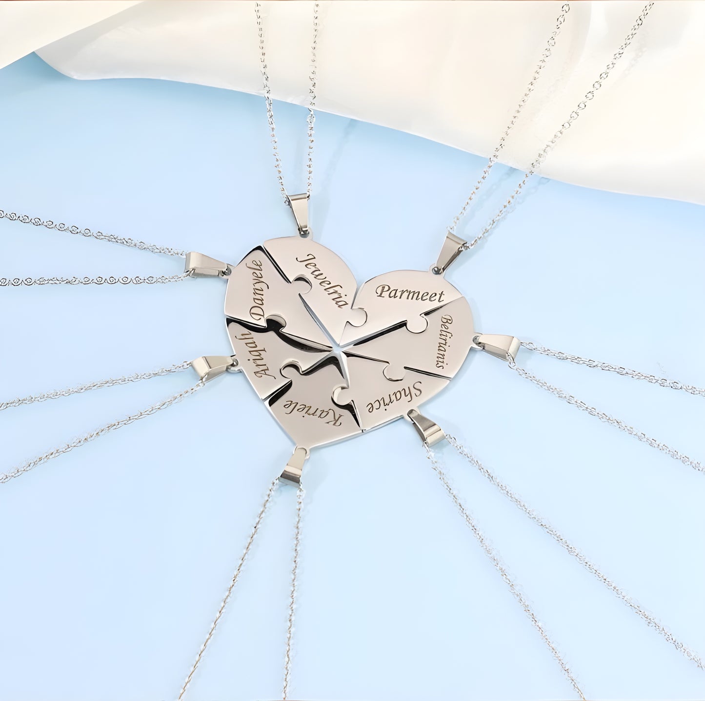 Unione™ - Collana puzzle personalizzata famiglia