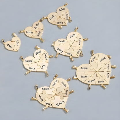 Unione™ - Collana puzzle personalizzata famiglia